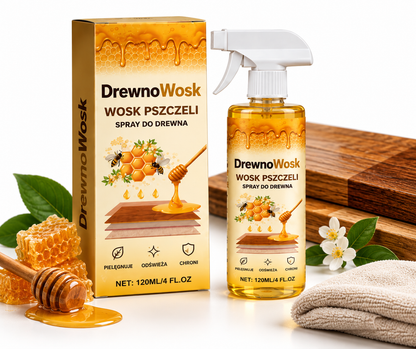 DrewnoWosk™ – Spray z Woskiem Pszczelim do Drewna
